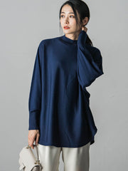【WEB限定】≪洗えるニット/Lサイズあり≫すっきりハイネックニット