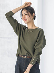 【WEB限定】ソデボタンガーターニット≪11号あり/洗える≫