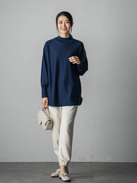 【WEB限定】≪洗えるニット/Lサイズあり≫すっきりハイネックニット