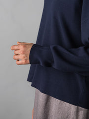 【WEB限定】【洗えるニット】バックボタンドルマンニット≪Lサイズあり≫