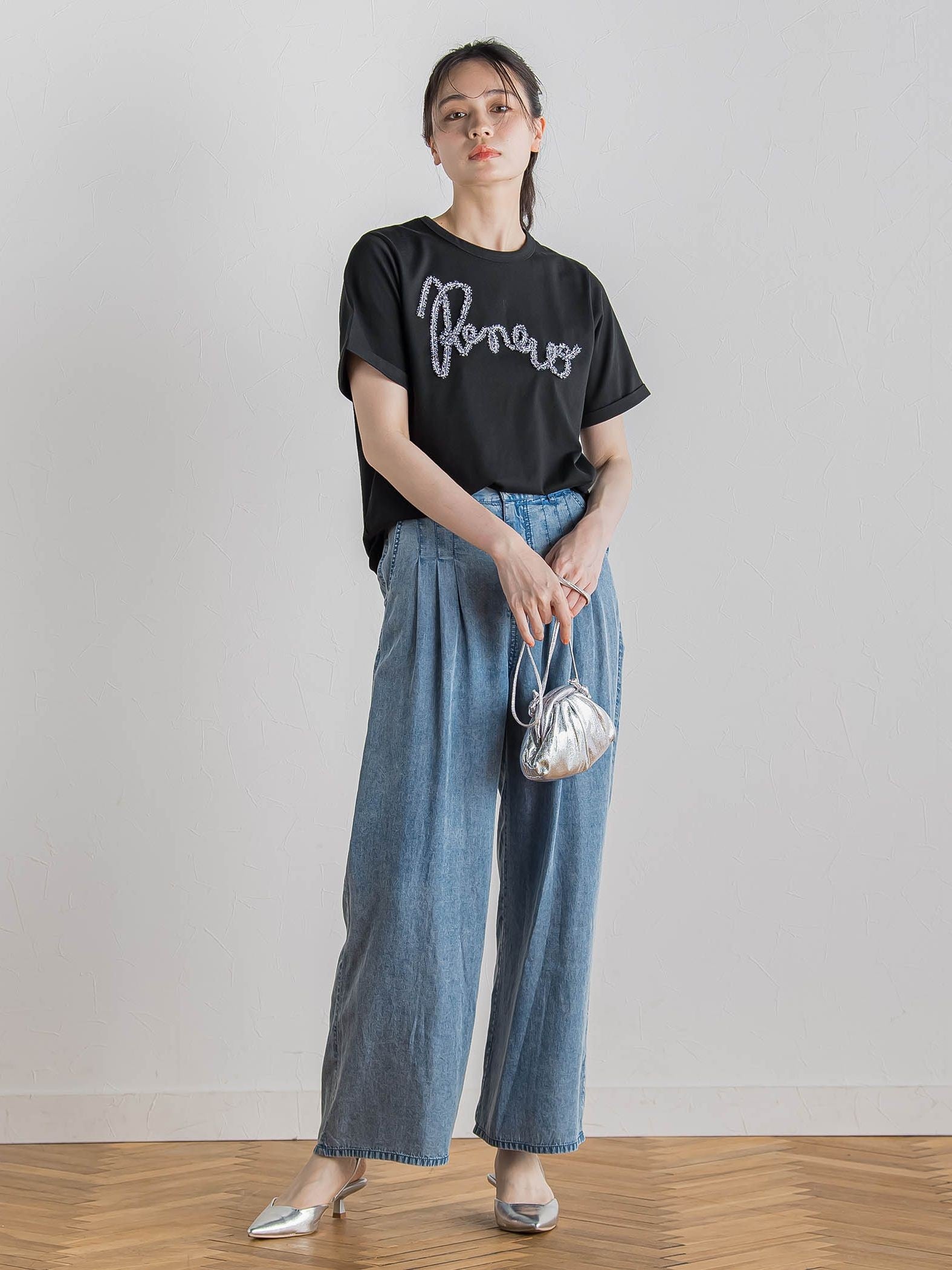 フリンジコードロゴTシャツ≪手洗い可能≫