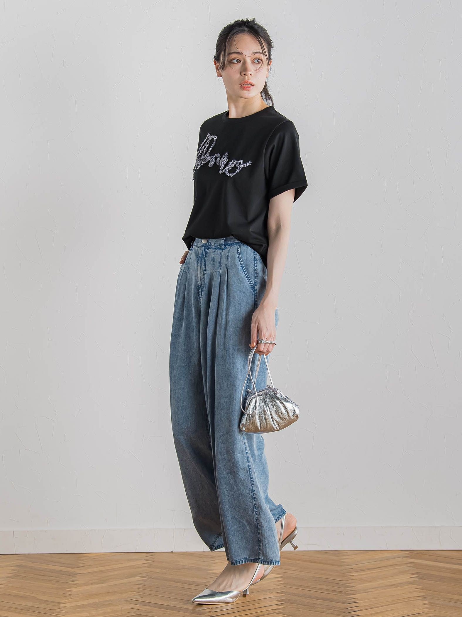 フリンジコードロゴTシャツ≪手洗い可能≫