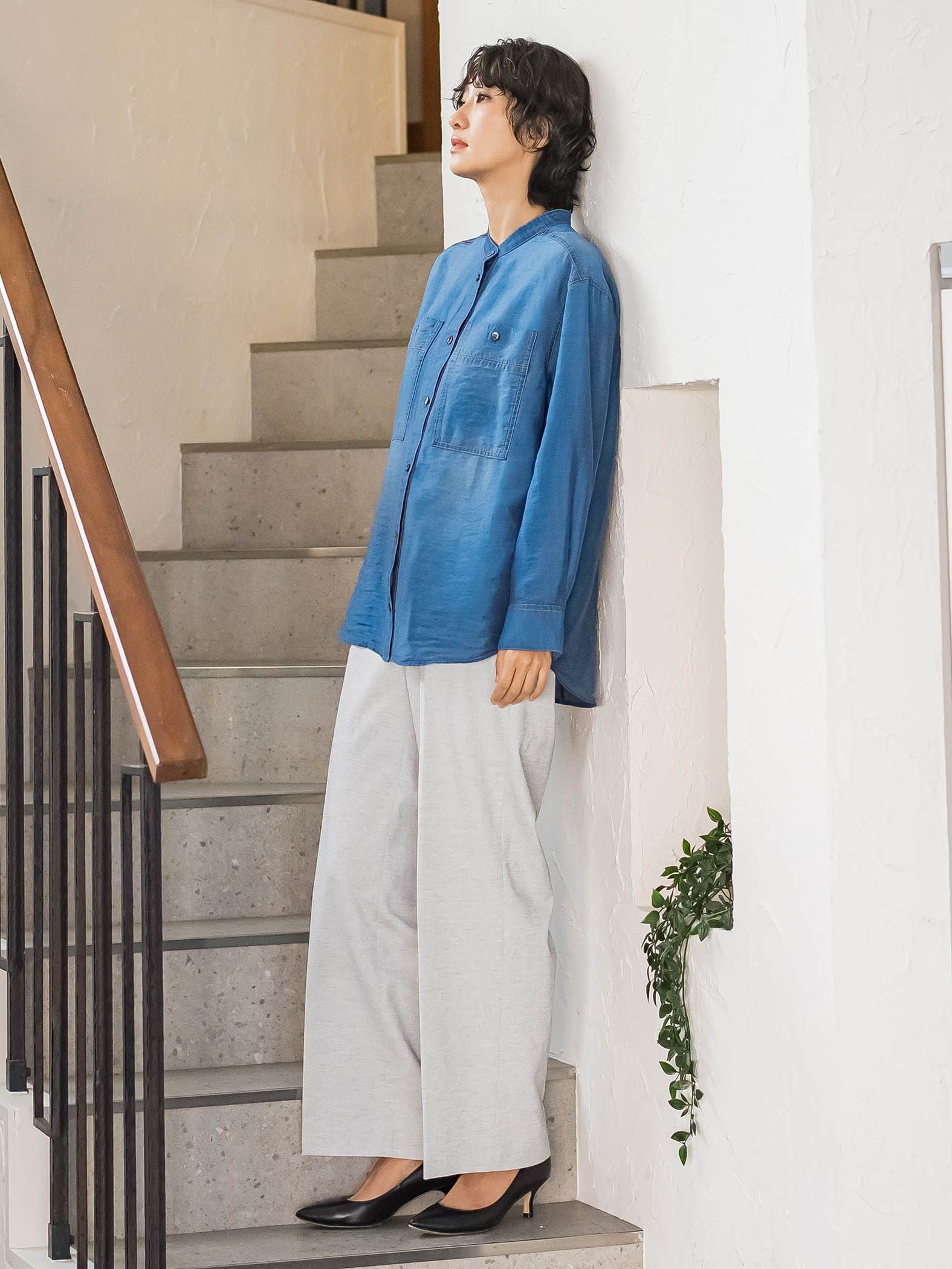 【極・名品パンツ】シェルタリングワイドパンツ