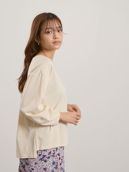 シルキースムースランタンスリーブカットソー≪手洗い可能≫