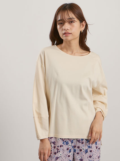 シルキースムースランタンスリーブカットソー≪手洗い可能≫