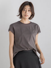 天竺シアー切替えTシャツ≪洗濯機で洗える≫