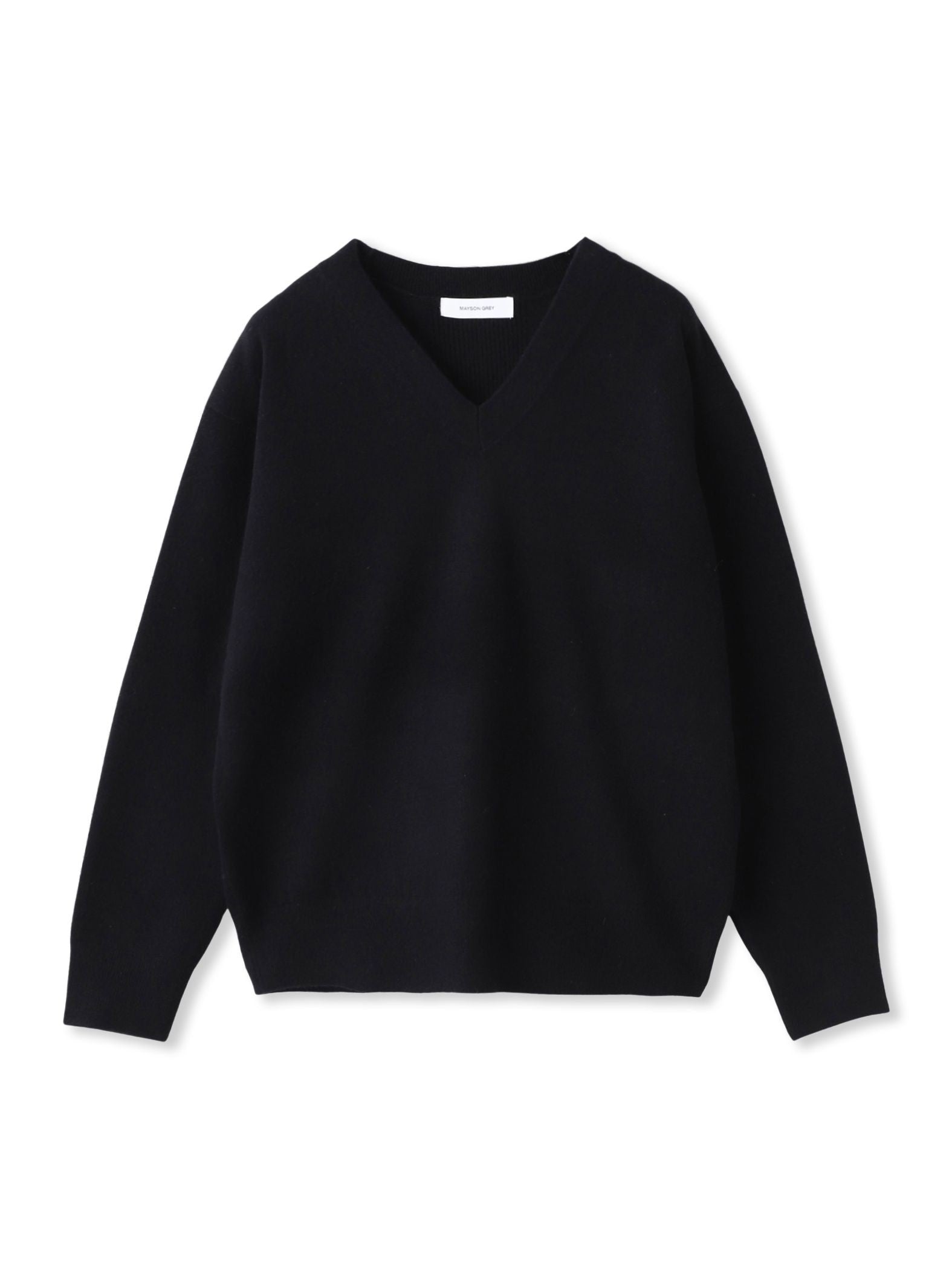 【ふわもち】Vネックニット≪洗濯機で洗える≫