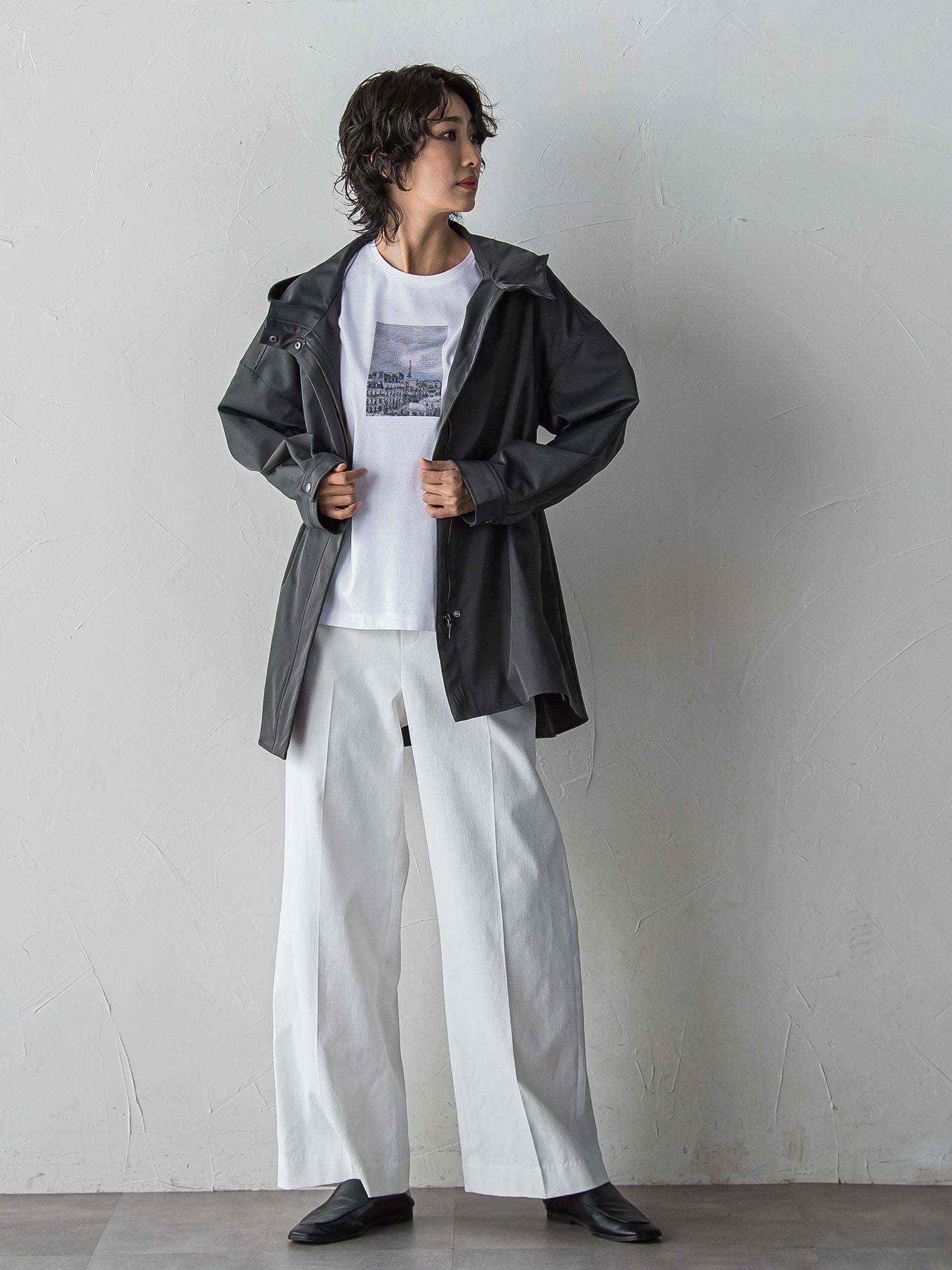【極・名品パンツ】シェルタリングワイドパンツ