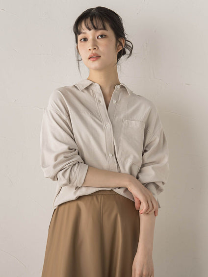 【WEB限定】E/Nピーチシャツ≪手洗い可能≫