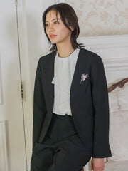 トリクシオンノーカラージャケット≪手洗い可能≫