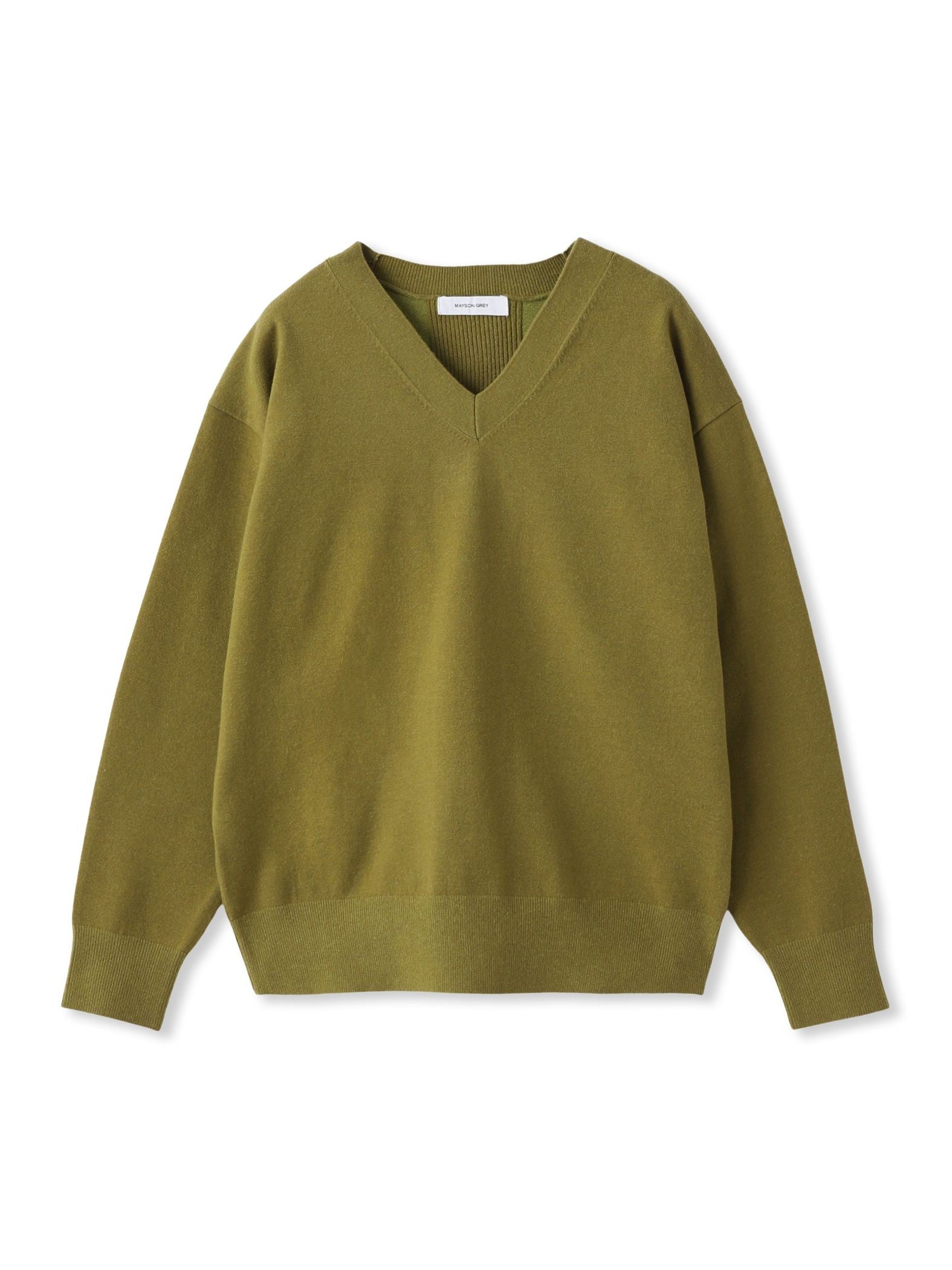 【ふわもち】Vネックニット≪洗濯機で洗える≫