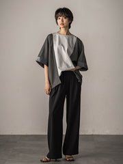 叶えるストレッチイージーワイドパンツ≪手洗い可能/セットアップ対応≫