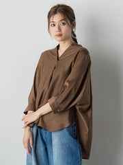 セミシアースキッパーブラウス≪洗濯機で洗える≫