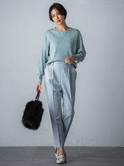 【WEB限定】【洗えるニット】バックボタンドルマンニット≪Lサイズあり≫