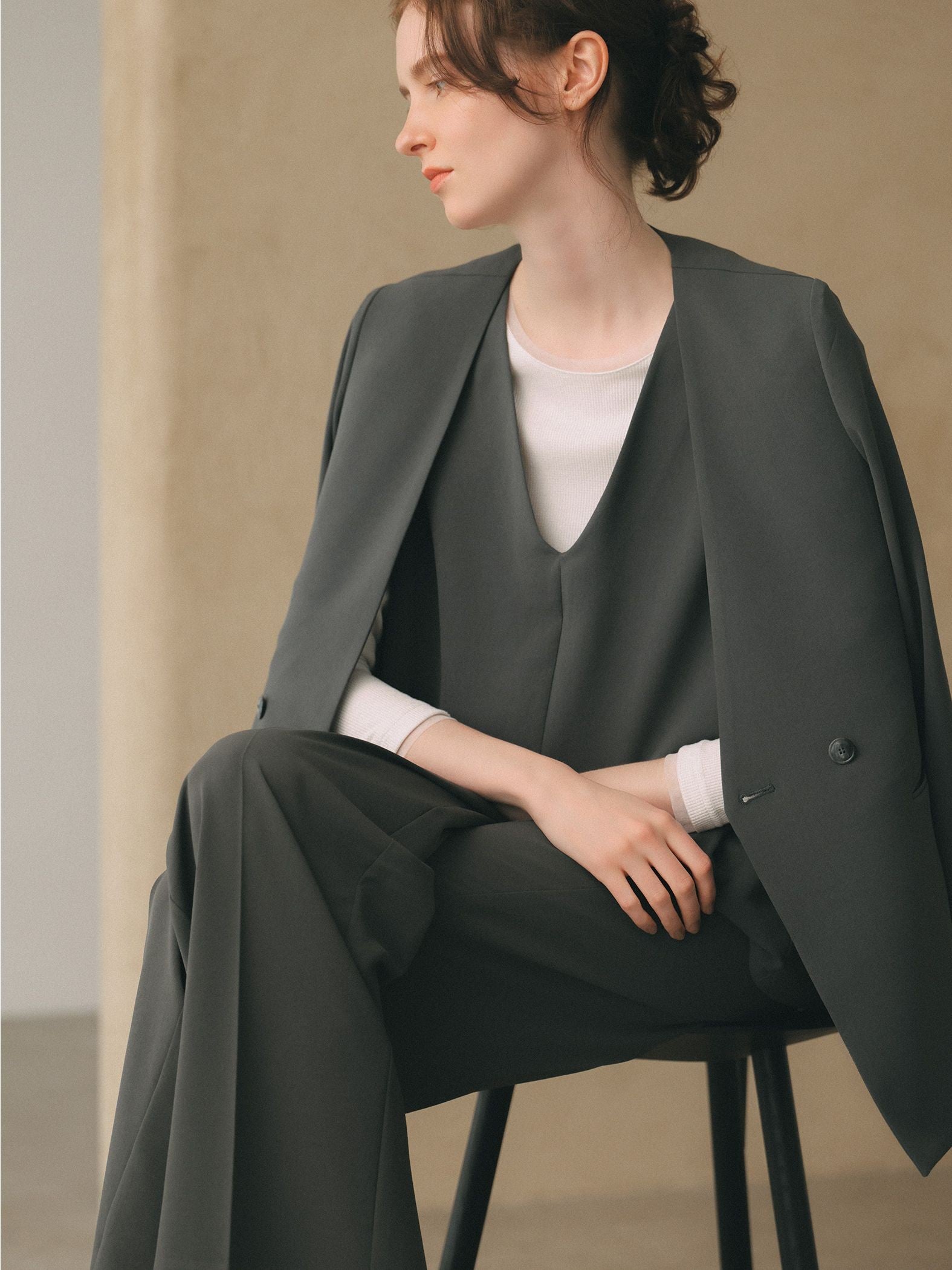 【カタログ掲載】ハイストレッチカルゼワイドパンツ