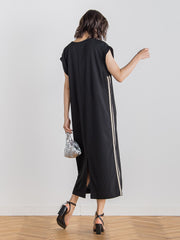 【WEB限定】カットジョーゼットサイドラインワンピース≪手洗い可能≫