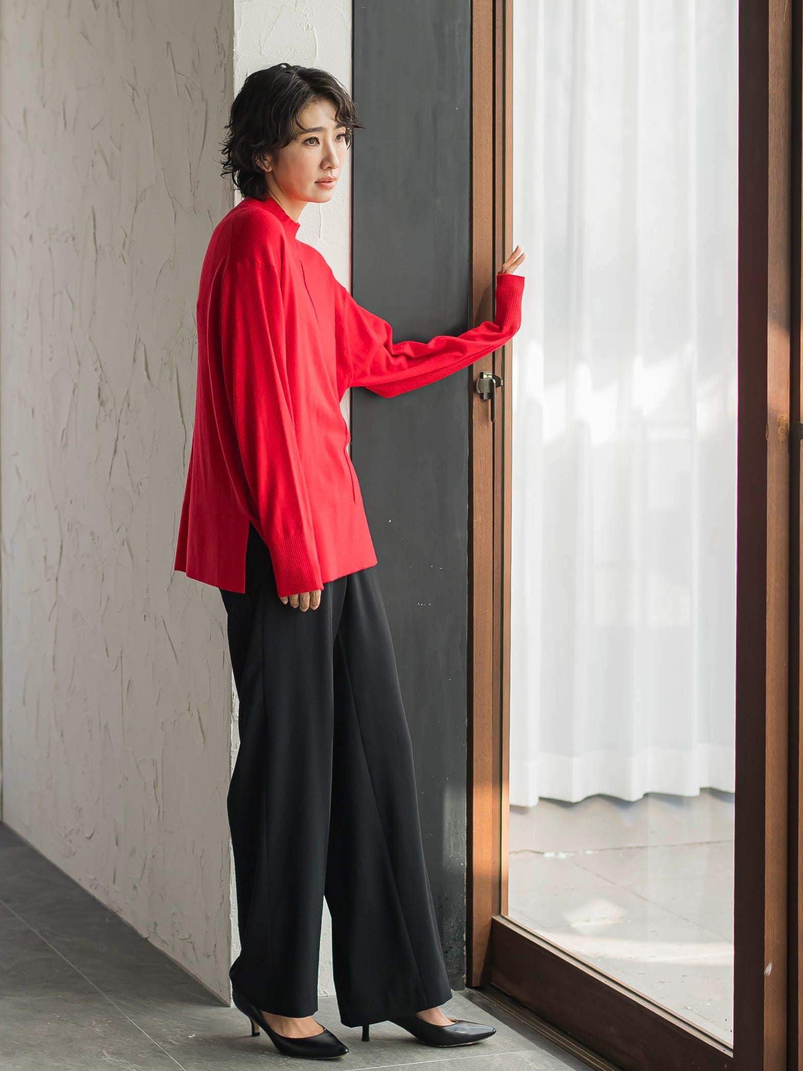 【新色追加】ファインウールハイネックニット