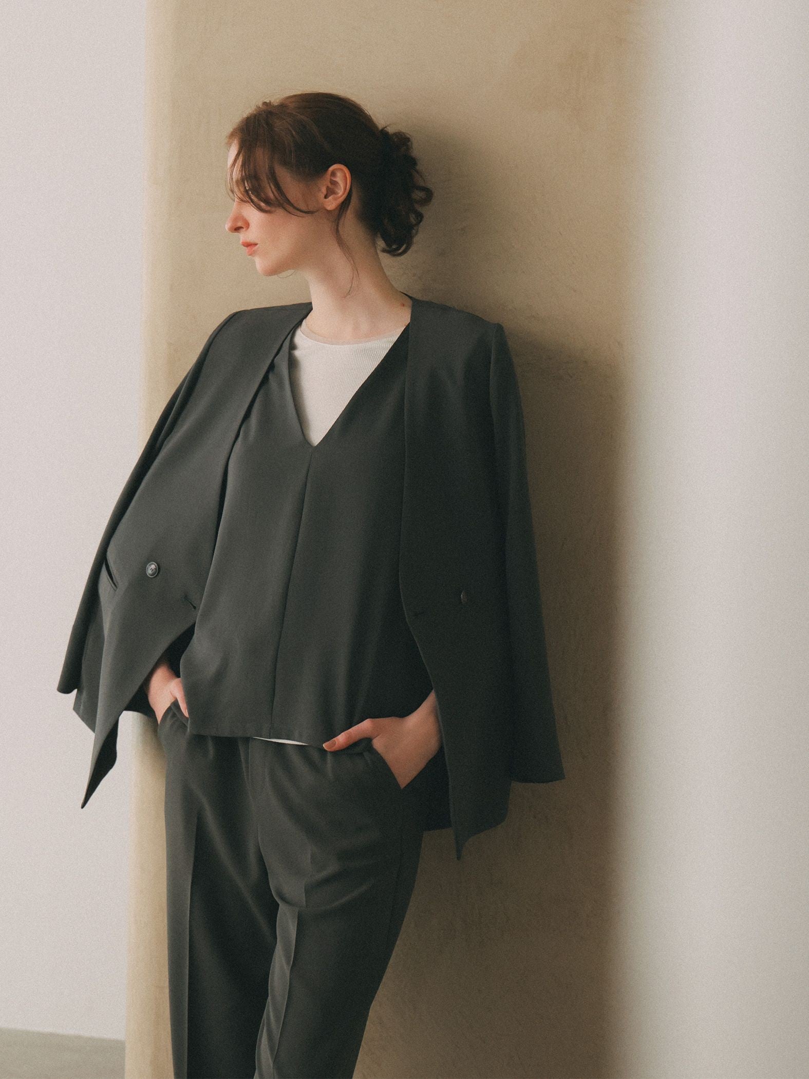 【カタログ掲載】ハイストレッチカルゼワイドパンツ