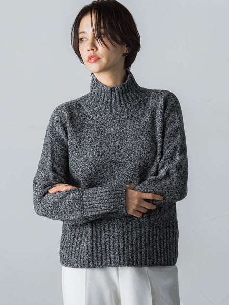 【洗えるニット】RICHESSEハイネックプルオーバー≪WEB別注サイズあり≫