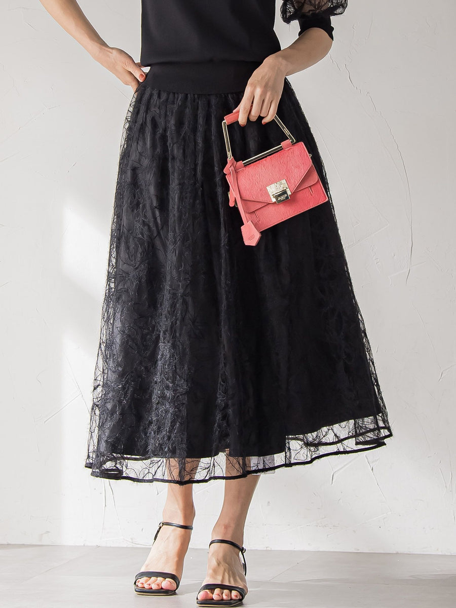 フェザーフラワースカート≪洗濯機で洗える≫ | Viaggio Blu