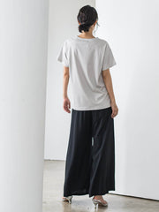 【WEB限定】ウエストギャザーワイドパンツ≪手洗い可能≫