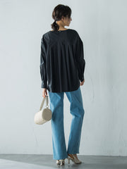 【JAPAN BLUE JEANS】デニムワイドパンツ≪洗濯機で洗える≫
