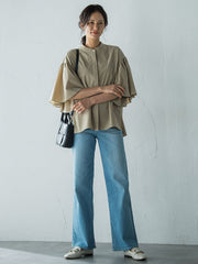 【JAPAN BLUE JEANS】デニムワイドパンツ≪洗濯機で洗える≫