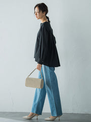 【JAPAN BLUE JEANS】デニムワイドパンツ≪洗濯機で洗える≫