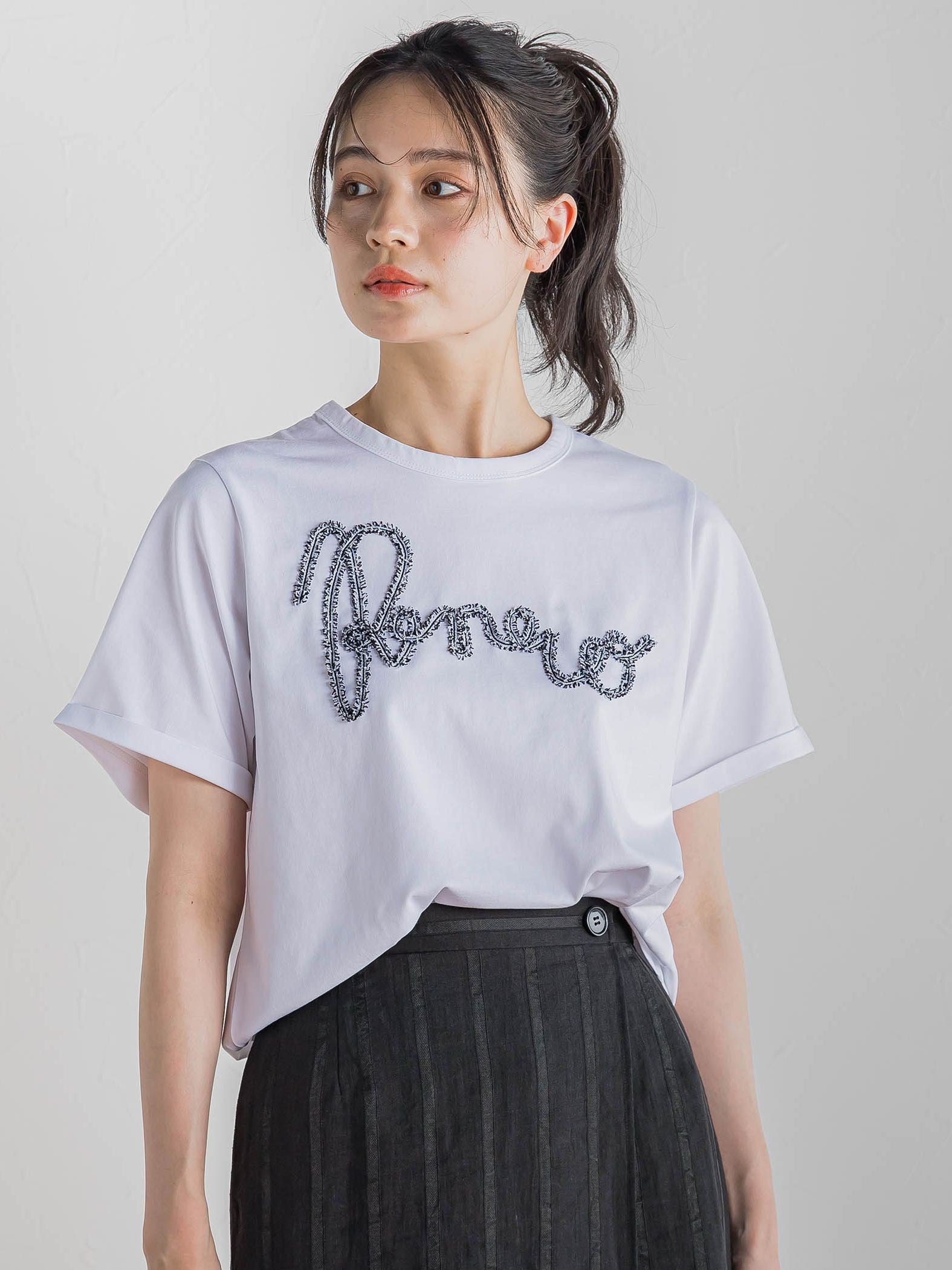 フリンジコードロゴTシャツ≪手洗い可能≫