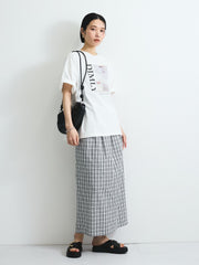 配色フォトプリントTシャツ≪手洗い可能≫