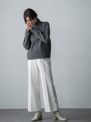 【洗えるニット】RICHESSEハイネックプルオーバー≪WEB別注サイズあり≫