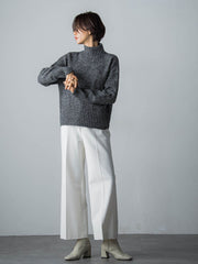 【洗えるニット】RICHESSEハイネックプルオーバー≪WEB別注サイズあり≫