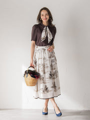 LADY&HORSEスカーフ付きカットソー≪洗濯機で洗える≫