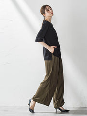 Tシャツ風ニットプルオーバー≪手洗い可能≫