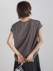 天竺シアー切替えTシャツ≪洗濯機で洗える≫