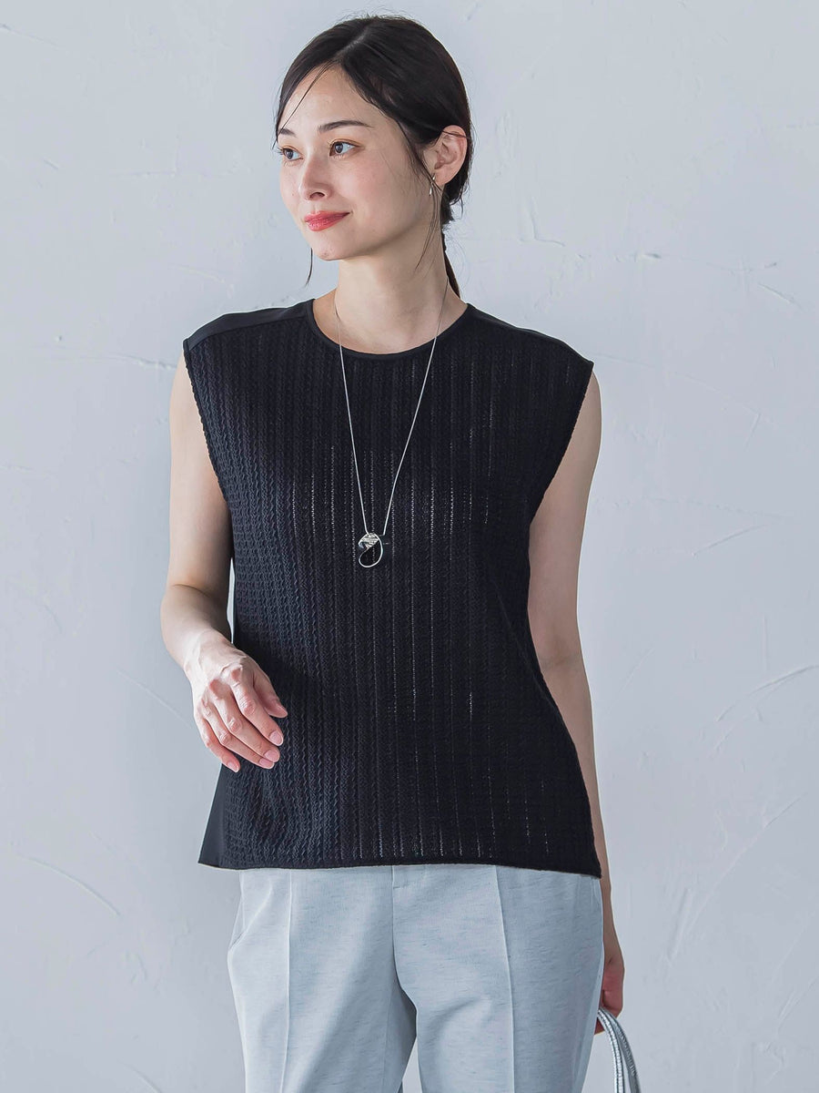 LAUTREAMONT / ロートレアモン 綿麻ラッセルノースリーブカットソー≪手洗い可能≫ trim_ofgfe_item69f5091050a911f