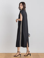 【WEB限定】カットジョーゼットサイドラインワンピース≪手洗い可能≫