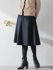 【XSサイズ展開あり】冬仕様 美シルエットフレアスカート ≪洗濯機で洗える≫
