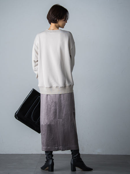 【WEB限定】きれいめ裏毛プルオーバー≪洗える/Lサイズあり≫