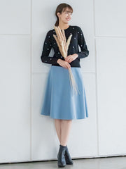 【XSサイズ展開あり】冬仕様 美シルエットフレアスカート ≪洗濯機で洗える≫
