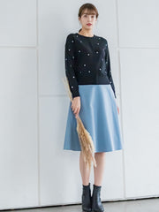 【XSサイズ展開あり】冬仕様 美シルエットフレアスカート ≪洗濯機で洗える≫