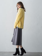 【S/M/L展開】冬仕様 美シルエットロングフレアスカート ≪洗濯機で洗える≫