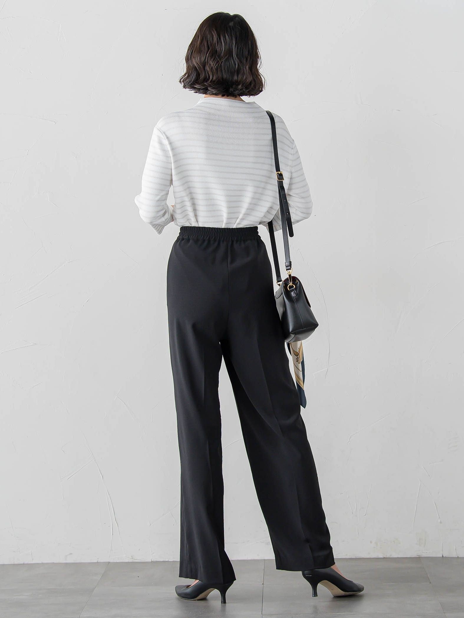 【カタログ掲載】ハイストレッチカルゼワイドパンツ