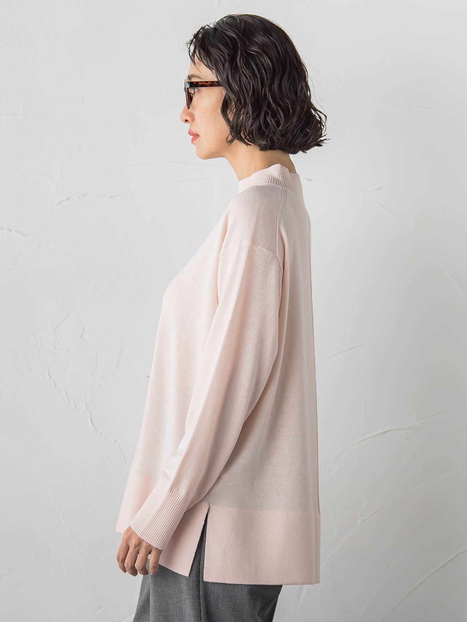 【新色追加】ファインウールハイネックニット