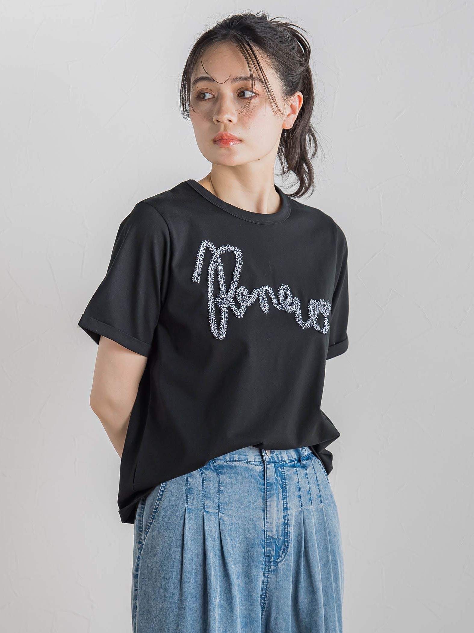 フリンジコードロゴTシャツ≪手洗い可能≫