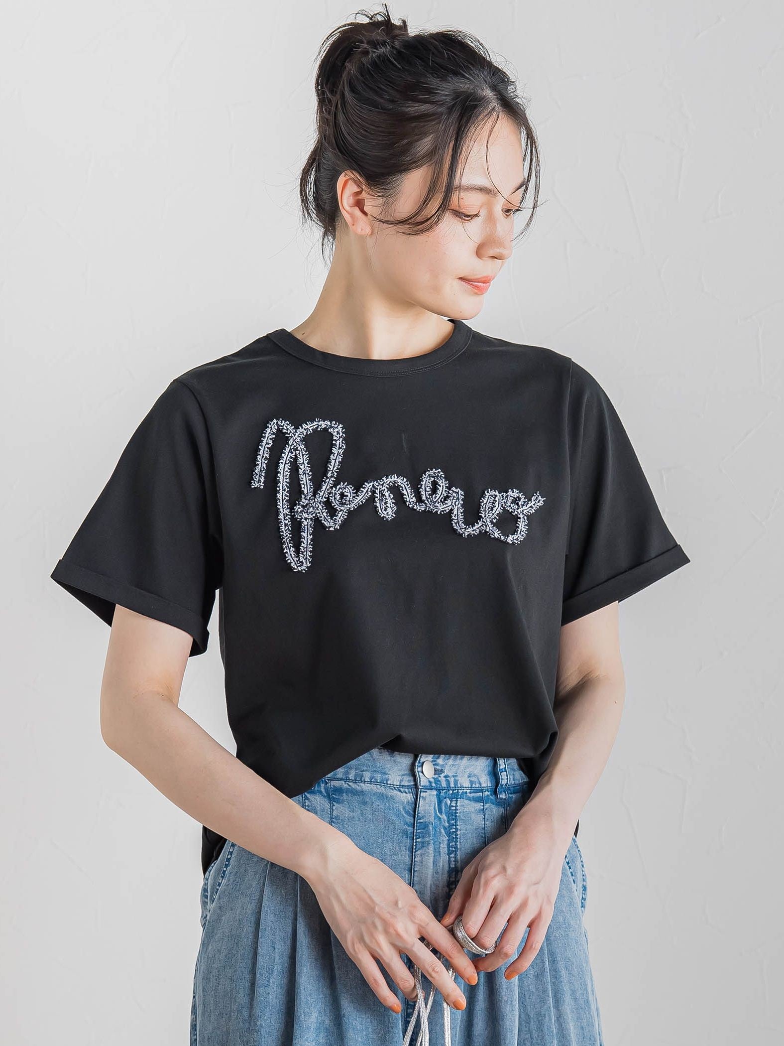 フリンジコードロゴTシャツ≪手洗い可能≫