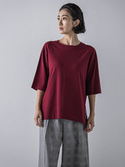 Tシャツ風ニットプルオーバー≪手洗い可能≫