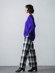 【洗えるニット】ウールカシミヤVネックニットプルオーバー