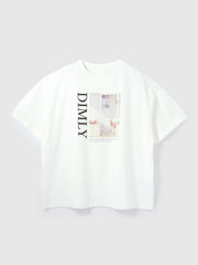 配色フォトプリントTシャツ≪手洗い可能≫