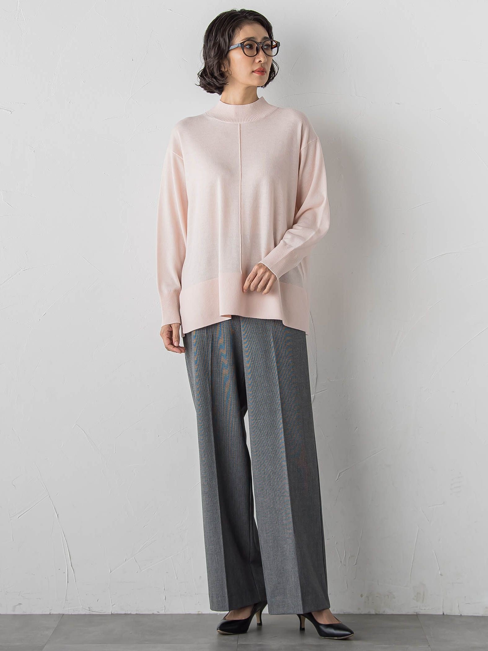 【新色追加】ファインウールハイネックニット